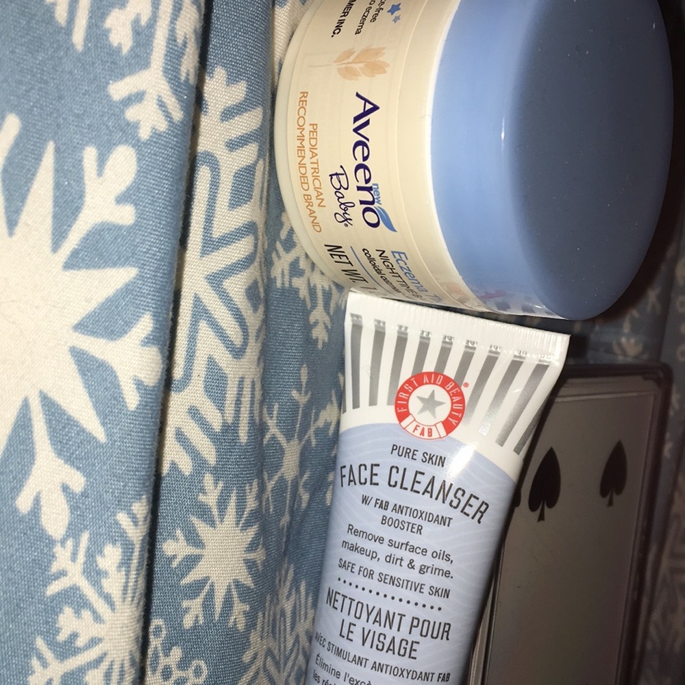 Baby nighttime balm and face cleanser